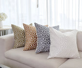 Lyra Grey Square Cotton Cushion - ironyhome