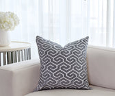 Lyra Grey Square Cotton Cushion - ironyhome