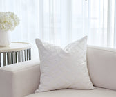 Lyra Ivory Square Cotton Cushion - ironyhome