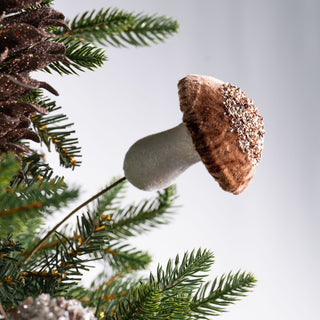 Medium Amber Musroom Ornament With Rhinestones - ironyhome