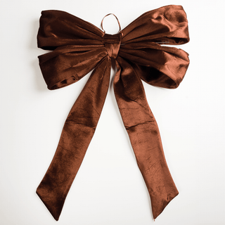 Medium Wired Velvet Bow - Irony Home
