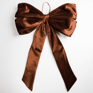Medium Wired Velvet Bow - Irony Home