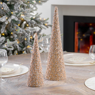 Metallic Flower And Lace Tabletop - ironyhome