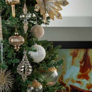 Metallic Gold Champagne Starburst Ornament - Irony Home