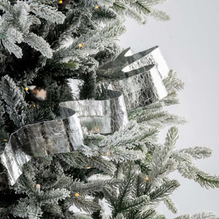 Metallic Silver Festive Ribbon Garland - ironyhome