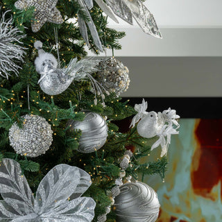 Metallic Silver Starburst Ornament - ironyhome