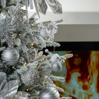 Metallic Silver Starburst Ornament - ironyhome