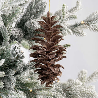 Mettalic Brown Pinecone Ornament - ironyhome