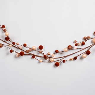 Mini Chocolate Brown Ball Garland - Irony Home