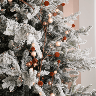 Mini Cream Brown Ball Garland - Irony Home