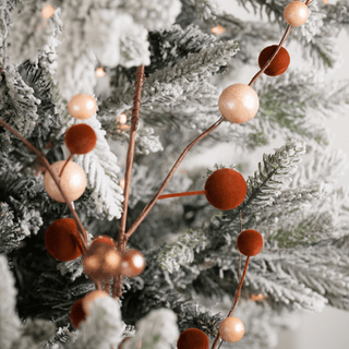 Mini Cream Brown Ball Garland - Irony Home