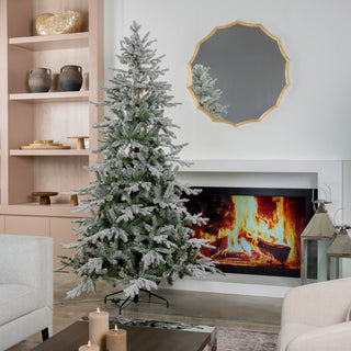 Mixed Flocked Christmas tree - ironyhome