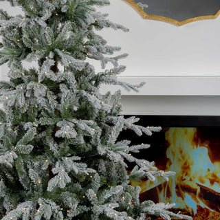 Mixed Flocked Christmas tree - ironyhome