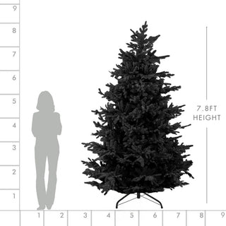 Mixed Foliage Flocked Pre - Lit Christmas Tree - ironyhome