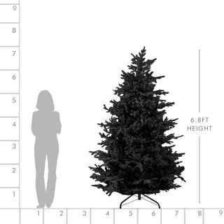 Mixed Foliage Flocked Pre - Lit Christmas Tree - ironyhome