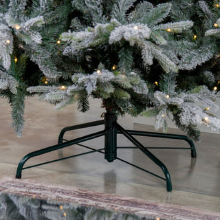 Mixed Foliage Flocked Pre - Lit Christmas Tree - ironyhome