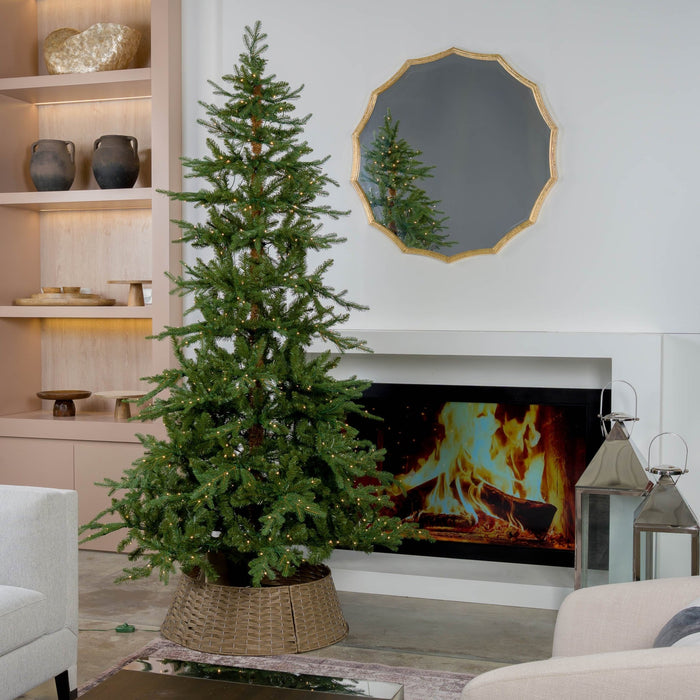 Mixed Foliage Green Pre - Lit Christmas Tree - ironyhome