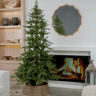 Mixed Foliage Green Pre - Lit Christmas Tree - ironyhome