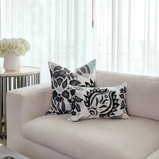 Monochrome Modern Paisley Square Cushion - ironyhome