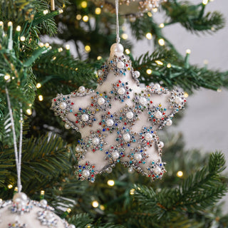 Nostalgia Ivory Star Ornament - ironyhome