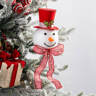 Nostalgia Snowman Head Ornament - ironyhome