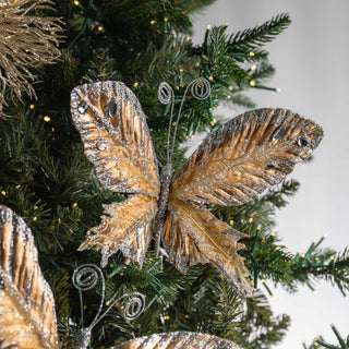 Pearl And Gold Metallic Butterfly Clip - on Ornament - ironyhome