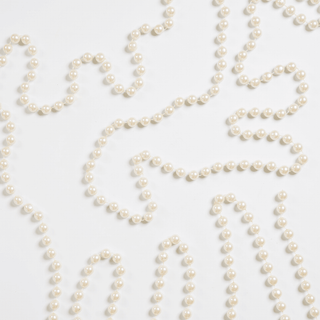 Pearl Beige Bead Garland 15 ft - Irony Home