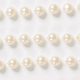 Pearl Beige Bead Garland 15 ft - Irony Home