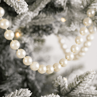 Pearl Beige Bead Garland 15 ft - Irony Home