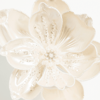 Pearl White Flower Pick - Irony Home