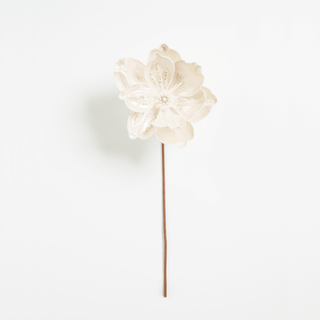 Pearl White Flower Pick - Irony Home