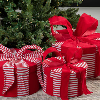 Peppermint Holiday Rounded Gift - Box (Set of 3) - ironyhome