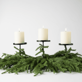 Pineneedle 3 Candle Holder Centerpiece - Irony Home