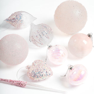 Pink Glass Ornament Set - ironyhome