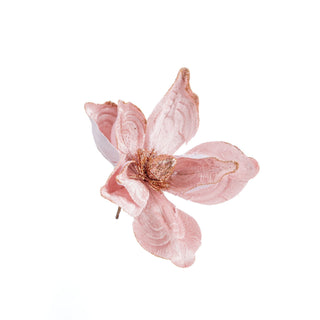 Pink Magnolia Christmas Tree Pick - ironyhome