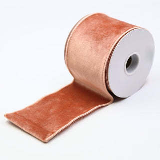 Pink Velvet Ribbon with Cream Back - ironyhome