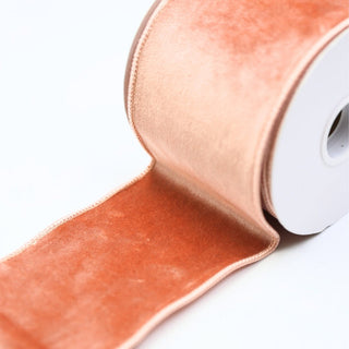 Pink Velvet Ribbon with Cream Back - ironyhome