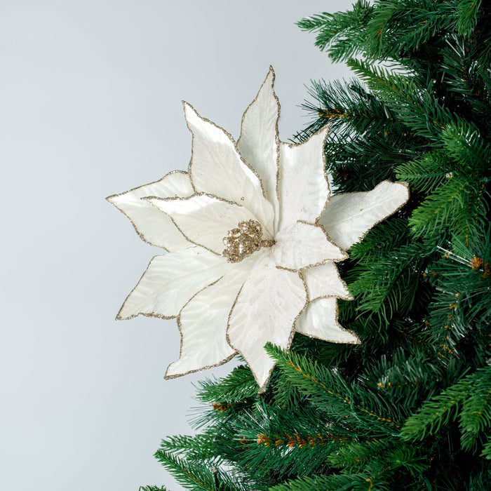 Poinsettia Festive Flower Pick - ironyhome