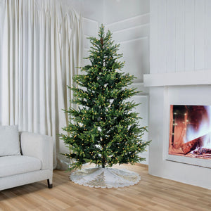 Pre-Lit Mixed Foliage Artificial Christmas Tree