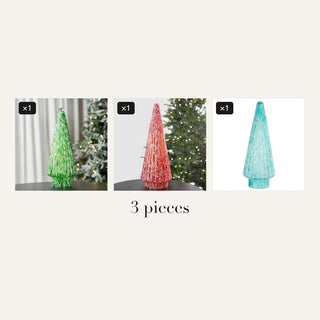 Prism Glass Christmas Tree Trio - Irony Home