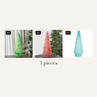 Prism Glass Christmas Tree Trio: what's in the set, 3 pieces