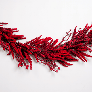 Real Touch Red Amaranthus with Red Berry Garland - Irony Home