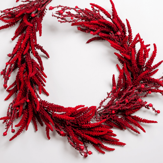 Real Touch Red Amaranthus with Red Berry Garland - Irony Home