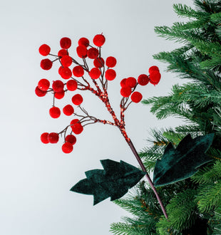 Red Festive Berry Tree Pick - Set of 6 - ironyhome