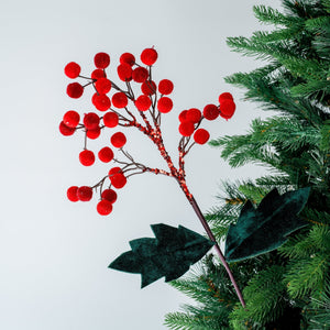 Red Festive Berry Tree Pick - Set of 6