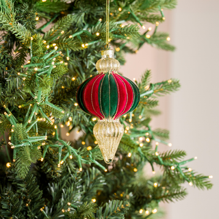 Red Green Champagne Glass Hanging Ornament - Irony Home
