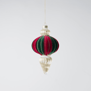 Red Green Champagne Glass Hanging Ornament - Irony Home