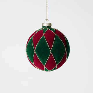 Red Green Glass Hanging Ball Ornament (Burgundy Edit) - Irony Home