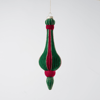 Red Green Glass Hanging Ornament - Irony Home