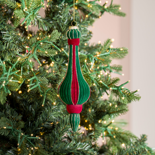 Red Green Glass Hanging Ornament - Irony Home